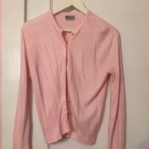 VINTAGE Baby Pink Cardigan 1950s 1960s Small/Medium
